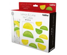 Fishbowl Cubos de Hielo Reutilizables, diseño de limas y Limones, Juego DE 12