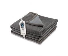 Daga Sort 150x100cm Manta Eléctrica Flexy Heat Softy Fleece, Gris Oscuro, 150x100