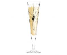 Ritzenhoff Champus Copa de Cava, Cristal, Schwarz/Gold / Platin, 7 cm