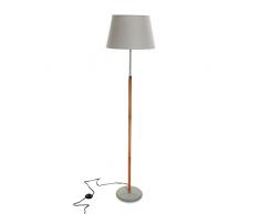 Versa 20960118 Lámpara de Pie, Metal, Gris, 162,8x40x40