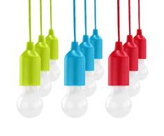 HyCell Pull Light (9 unidades, con interruptor de cordón Incluye Pilas AAA â Portátil LED Bombilla Blanco Cálido â mobile lámpara ideal para jardÃn cobertizo tienda camping desván Armario o fiesta decoración