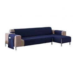 Martina Home Cubre sofá Chaise longue modelo Betta - Tela - Brazo derecho - color Marino - medida 240 cm ancho.