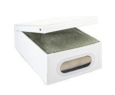 Metaltex Polly Caja de Ordenación con Ventana y Tapa, cartón, Blanco, 48x36x5 cm