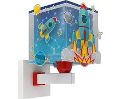 Dalber LÃ¡mpara aplique de pared infantil Rocket Cohete espacial sistema solar