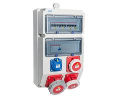 VOTHAÂ® Distribuidor de pared â cableado, con interruptor FI, resistente al agua