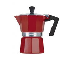 Barazzoni la cafetera de 3Â Tazas, Aluminio, Rojo, 8.7Â x 15.1Â x 15.7Â cm