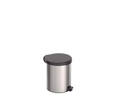 Tramontina 94538712 - Cubo de basura y basura con pedal, acero inoxidable, tapa de plÃ¡stico, 10.5 pulgadas de diÃ¡metro x 13.1 pulgadas de alto, 12 litros