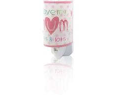 Dalber Mum and Dad Luz nocturna quitamiedos infantil enchufe led E14, Rosa