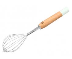 Dr. Oetker 4619Â Retro Batidor con Mango de Madera 26, 5Â cm, Acero Inoxidable, Plata/MarrÃ³n, 27Â x 5Â x 1Â cm