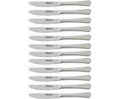 Arcos Burdeos Cuchillo de Mesa Monoblock de Una Pieza en Acero Inoxidable, Plata, 85 mm