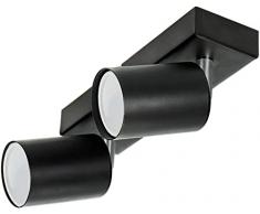 Adviti DOA SP 2 Lamparas de Techo y Pared Orientable GU10 max. 2x50W IP20 (Negro)