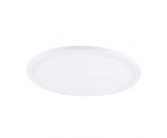 EGLO LED foco empotrable Fueva Flex, foco LED para taladros universales de aluminio, superficie iluminada de plÃ¡stico en blanco, luz empotrada plana, blanco caldo, diÃ¡metro 22,5cm