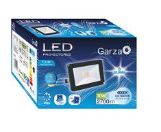 Garza Foco proyector cob LED exterior E27, 30 W, Azul