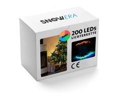 SnowEra Cadena Decorativas 200 LED Multicolor - Guirnalda de Luces Interior y Exterior con Temporizador y Función de Atenuación - Perfecta para el Árbol de Navidad - Longitud 30 m