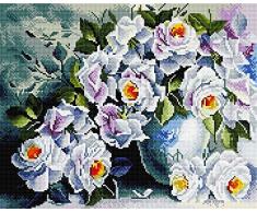 GMMH Diamond Completo bedeckung con Marco de Madera Painting Juego de 40Â x 50Â Diamante Pintura Bordado Mano Manualidades mosaicos Flores Cesta Casa Am Bach (gj530)