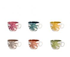 H&H Indian Summer - Juego de 6 tazas de tÃ© (porcelana de hueso, sin platillo, cc220)
