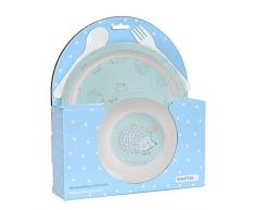 SET DE PLATOS Y CUBIERTOS SAFTA PREESCOLAR ERIZO