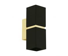 Eglo Aplique Passa GU10, 6.6 W, Marrón y Cromo, 55 x 3 x 15 cm