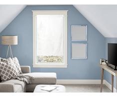 Soleil docre Mini Visillo de algodón 45x90 cm Panama Blanco