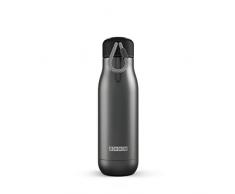 Zoku 350Â ml Botella de Agua, Acero Inoxidable, Gunmetal, 6,7Â x 6,7Â x 21Â cm