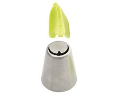 Adorna Cucurucho Cuchara Adorna No 1 Hoja, Con Borde de Acero, Acero Inoxidable, Plata, 4 X 3,5 X 3,5 Cm