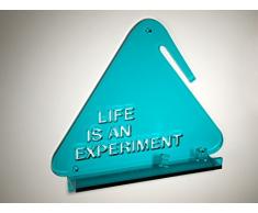 Lettera G Estante Almacenamiento Alambicco Color Turquesa Transparente cm 60 x 10 x 48 cm, Dal Design Moderno