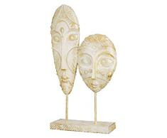 Gilde MÃ¡scara Decorativa con Cabeza de Escultura, para Colocar â Color/Blanco/Dorado, con Adornos â Altura 3 cm