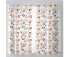 Martina Home Cebollas Pack de Cortinas Visillo para Cocina, Tela, Rojo, 100 x 140 cm, 2 Unidades