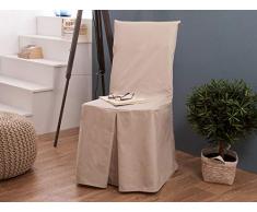 Delamaison Ines - Funda de Silla, algodón, Beige, 45 x 45 cm