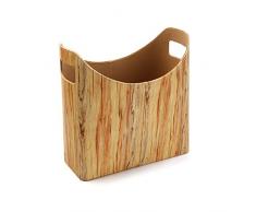 Versa 15615881 Revistero Color Natural, 34x15x34cm,Polipiel,Revistas,Organizador