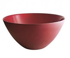 Excelsa Diamond Ensaladera, cristal, Rojo, 24 x 24 x 12 cm