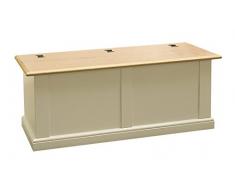 Pieffe Mobili Arte povera Baúl Baúl, Madera, Blanco, 120 x 42 x 50 cm