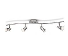 Philips 5494417P0 Barra de focos GU10, 3.5 W, Gris, 10 x 76 x 15 cm