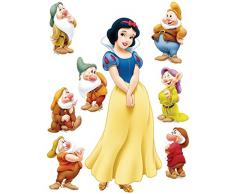 AG Diseño DKS 1083 Disney Snow White, Blancanieves, Pegatinas de Pared, 30 x 30 cm â 1 Notebook, Papel, Colorful, 30 x 30 cm