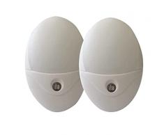 ARREGUI A-1044540-P2 Luz Nocturna infantil | Luz Noche con sensor | Luz LED con enchufe | Luz Quitamiedos para Habitación Bebé, Pasillos, Dormitorio, Sala, Baño | 2 Luces