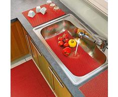Decor Line - 1740175, Alfombra Multiusos Confecciona, 65 X 43 Cm, Tubulo, Softy Confeccionado, Rojo