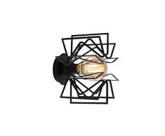 Aplique de pared, metal , negro, 20x20x25, casquillo E 27 Max 40 W
