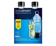 Sodastream - 2 botellas de 1 l clÃ¡sico para lavavajillas de plÃ¡stico, transparente