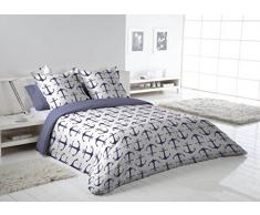 Más Relax Funda nórdica Bradford cama 135/150 2 fundas almohada azul 230x240