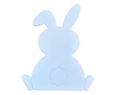 Bainba Aplique de Pared en Forma de Conejo E27, Azul, 39 x 47 cm