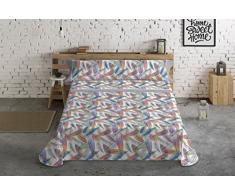 Lois Dakota Juego de Sábanas 4 Piezas, 50% algodo 50% Poliester, Gris Cama 150x190/200