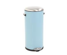 EKO - Europe VB 9217 30L Alrededor Acero Inoxidable Azul cesto de Basura - Cubo de Basura