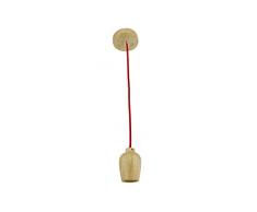 Wonderlamp Podium Lámpara Colgante E27, Rojo, 150 X 5 cm