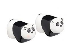 KitchenCraft KCSNPPANDA - Coctelera para condimentos, color negro y blanco