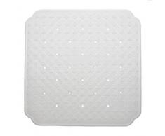 SMART-T-HAUS Alfombra Baño para Ducha Antideslizante, Caucho, Blanco, 53 X 53 Cm