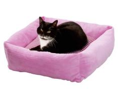 Karlie Cama de Gato Cuadrada Kitty - Pretty (45 x 45 x 12 cm), Color Rosa