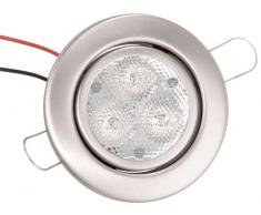 Brumberg R3005WW4 - Bombilla empotrada LED (3 unidades, 1,2 W, níquel), color mate
