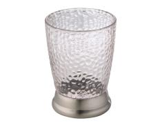 InterDesign Rain - Vaso con Acero Inoxidable Pulido, Color Transparente