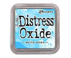 Dayka Trade Ranger Salty Océano Distress Almohadilla de Tinta de óxido, Material sintético, Color Azul, 7,5 x 7,5 x 1,9 cm