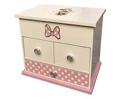 Minnie Mouse Joyero Musical 3 cajones de Minnie (WD20325), Multicolor, Ãnica